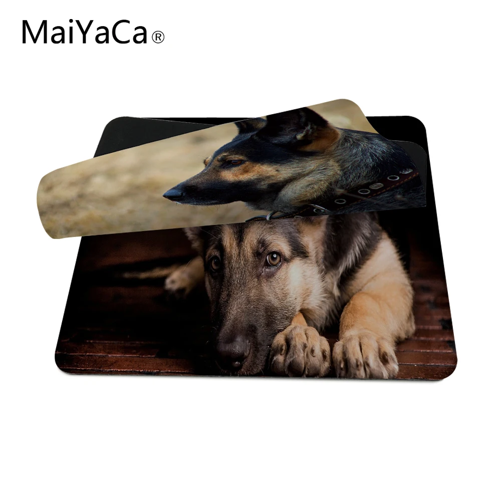 MaiYaCa немецкая овчарка резиновая мягкая мышь ames черная коврик для мыши 18*22 см 20*25 и