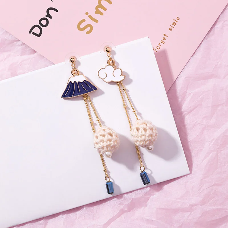 Романтический Сладкий Mountain облако асимметричные серьги для Для женщин Подвески