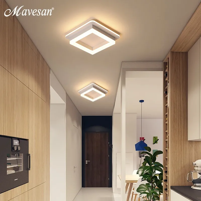 Luz LED de araña para pasillo, lámpara de techo acrílica montada en superficie de pasillo, luz de fondo moderna de 20W, Lustres, Lampadario AC85-260V