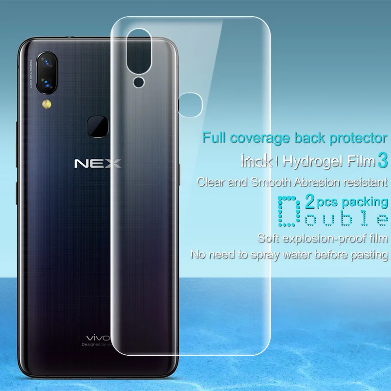 ДЛЯ vivo NEX назад фильм протектор iMAK гидрогель III охвата мягкие Защитная пленка для