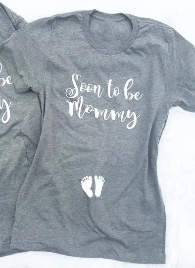 Grey-white mommy Футболка для беременных, для пар, ожидающих маму, grunge tumblr camisetas, графическая, унисекс, хлопковая, с принтом следов, женская, Винтажная футболка, Топ - Цвет: Grey-white mommy