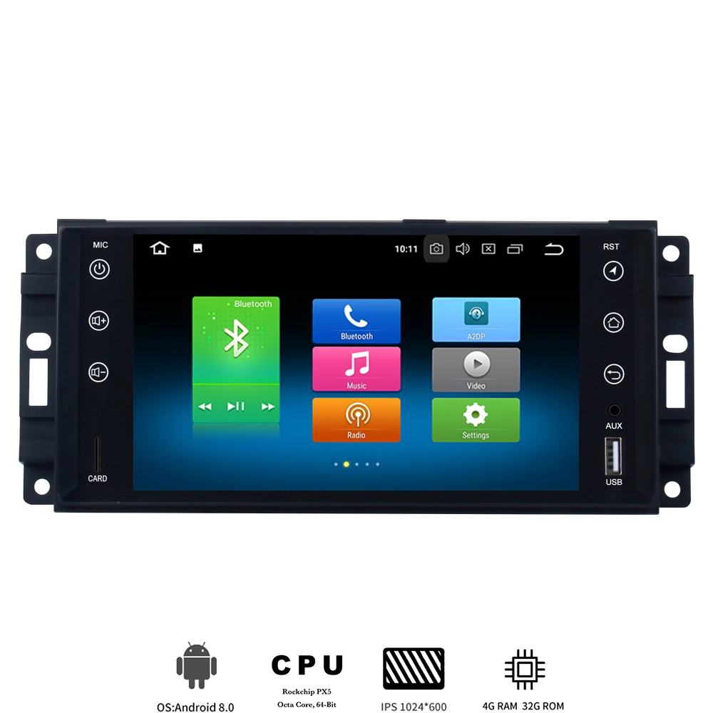 Автомобиль 1 din Android 10 мультимедиа для Jeep Универсальный Chrysler Dodge Авторадио Стерео