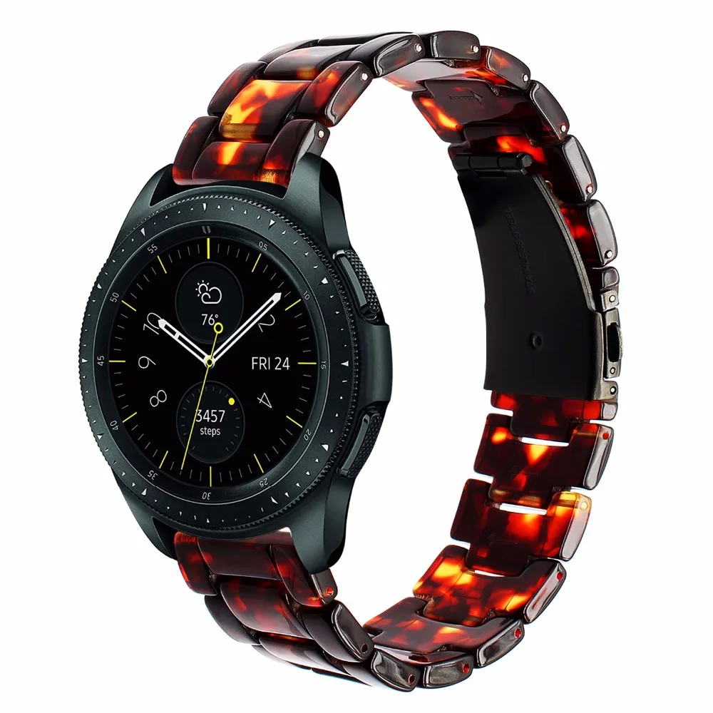 Immitation керамический ремешок для часов samsung Galaxy Watch 42 мм 46 мм Active 2 40 мм 44 мм быстросъемный ремешок из смолы, браслет на запястье
