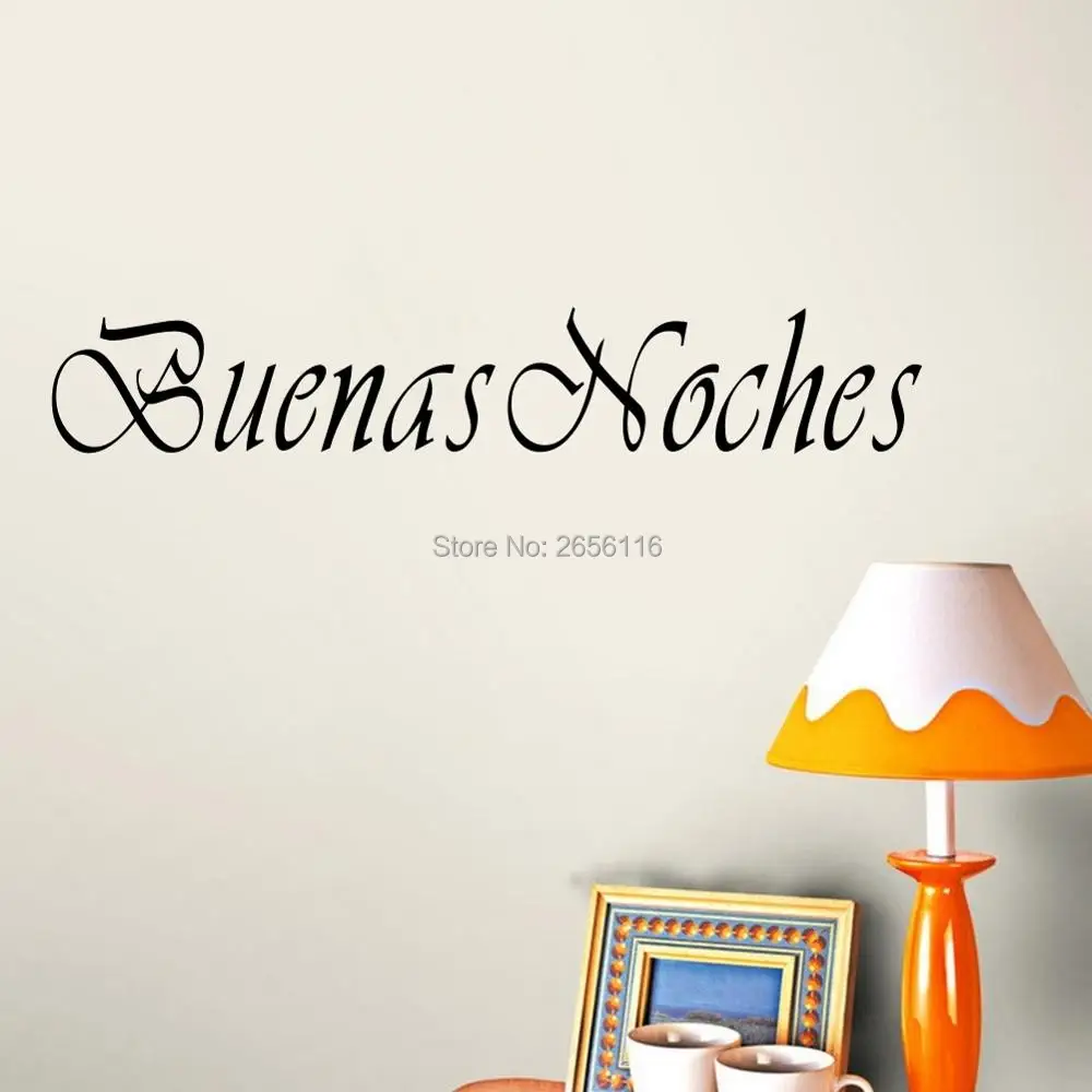 Испанские настенные наклейки с цитатами хорошей ночи виниловые надписью Good night и