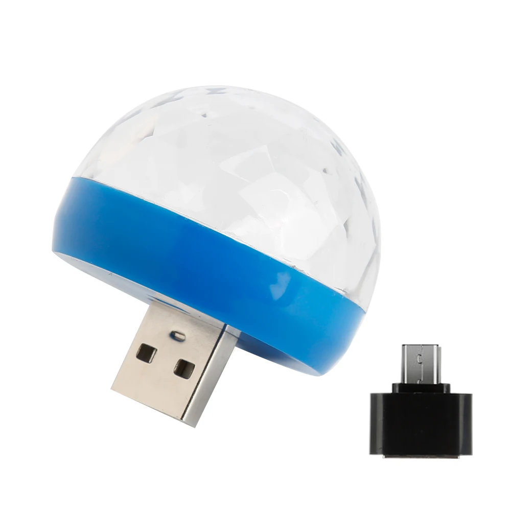 Мини Портативный сценический диско-шар светильник s Android/huawei/Apple USB штекер удобный подходящий адаптер dj светильник движущаяся головка