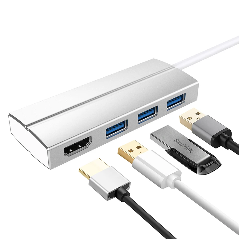 Amkle USB C 3 1 Type к HDMI адаптер Male Female 1080P 4K видео конвертер для Macbook Pro 0 HUB |