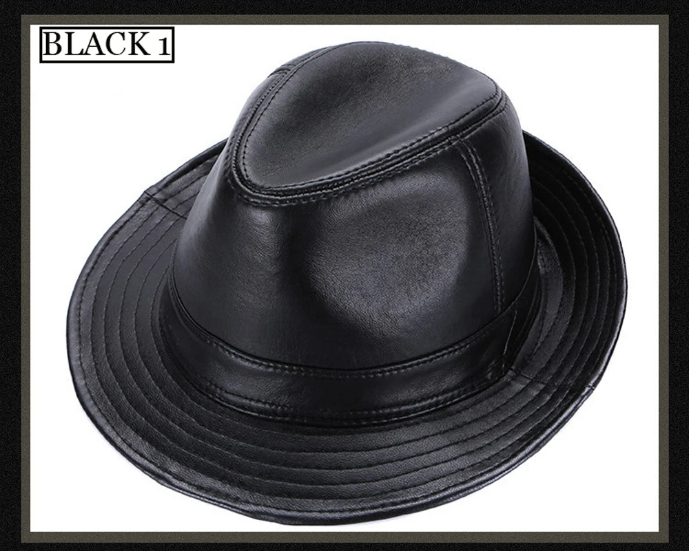 Новая мужская Шляпа Fedora из натуральной овечьей кожи, зимняя мужская шапка из натуральной овечьей кожи, верхняя шляпа из натуральной кожи, ковбойские шапки