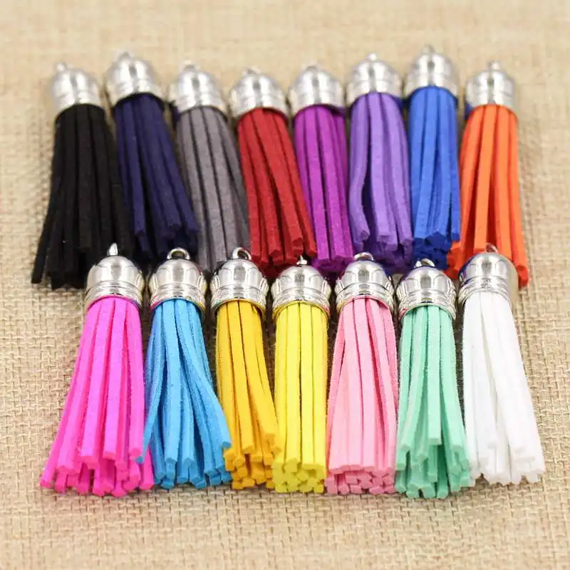 Замшевая кисточка для брелока длина 55 мм (15 шт./лот) ремешки сотового телефона