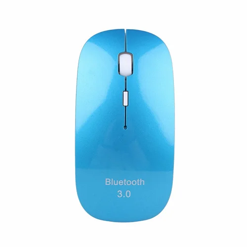 Синий Беспроводная ультра-тонкая Bluetooth мышь 3,0 компьютерная мышь 2,4 ГГц USB оптическая мышь эргономичная портативная для ПК ноутбука - Цвет: Синий
