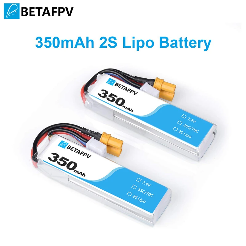 BETAFPV 2 шт 350mAh 2S Lipo батарея 35C/70C 7,4 V XT30 20AWG силиконовый провод 2S Whoop Drone Beta75X бесщеточный Дрон