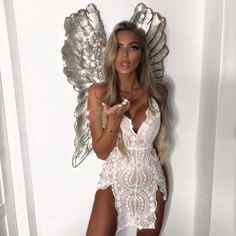 INDRESSME новинка 2019 женские сексуальные глубокий v образный вырез на тонких