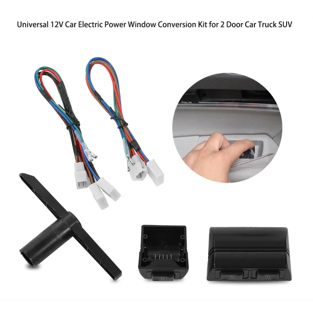 Оверси 12 В Автомобильный Электрический стеклоподъемник регулятор подъема конверсионный комплект для 2 двери автомобиля грузовика SUV универсальные автомобильные аксессуары