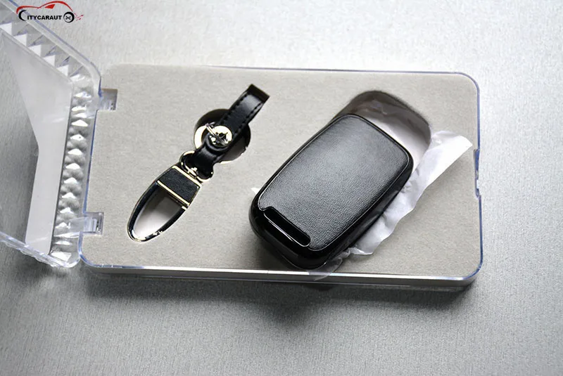 

CITYCAR2017 cow leather car key pack cover / key case holder shell keychain accessories for Land Rover Range Rover Evoque/Jaguar