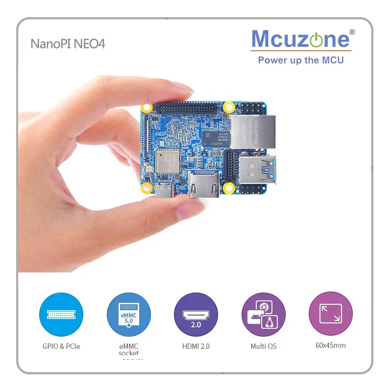 FriendlyELEC NanoPi NEO4 1 ГБ DDR3 Rockchip RK3399 Встроенный Wi-Fi/BTmodule поддерживает Android Ubuntu