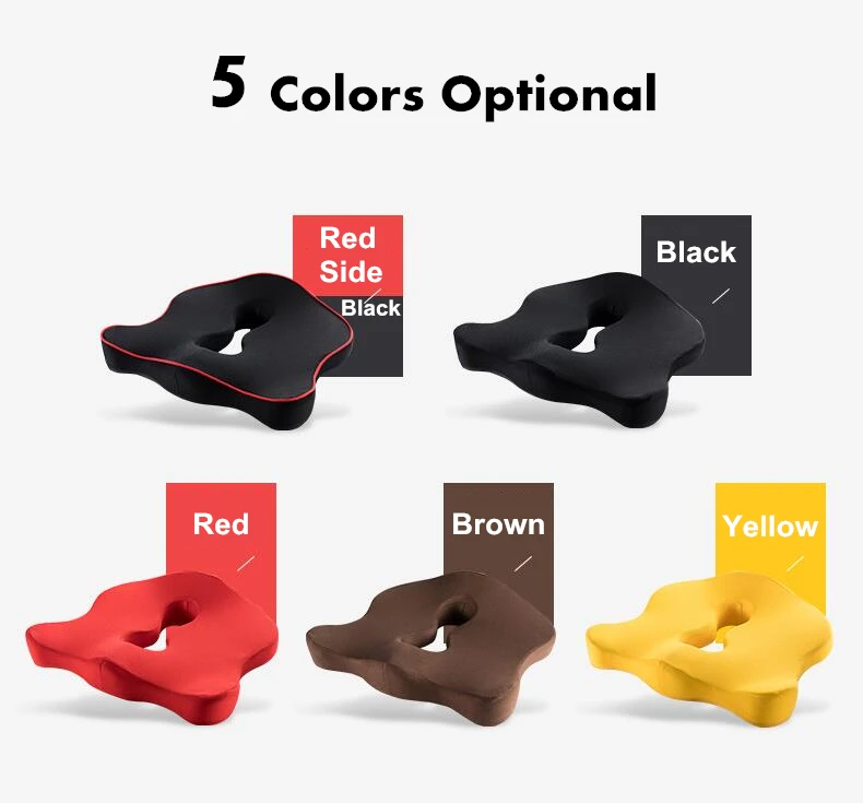 PurenLatex Memory Foam Cushion on Chair Protect Orthopedic Pillow Coccyx Cushion Pad Car Seat Mats Prevent Hemorrhoid Treat