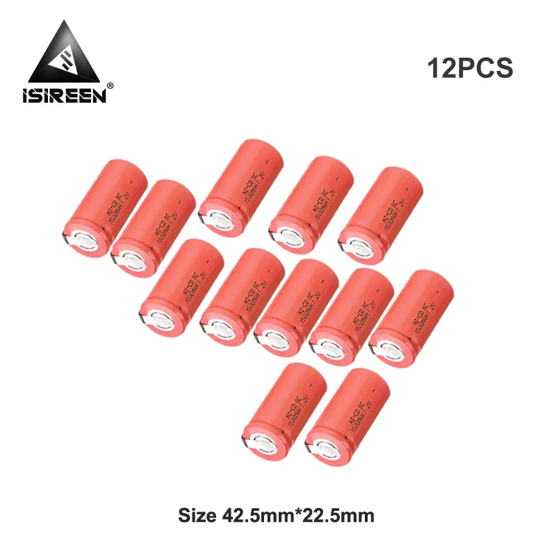 SC 1,2 V 1500mAh аккумуляторные батареи Ni-CD DIY Электроинструмент аккумуляторные батареи Subc Ni аккумулятор CD электрические игрушки фонарик - Цвет: 12PCS
