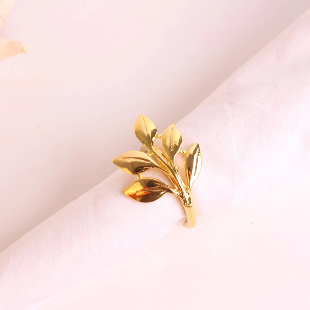 20 шт нежное кольцо для салфеток с металлическим покрытием Золотое салфетки