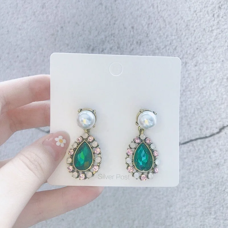 Женские блестящие серьги-подвески MENGJIQIAO новые корейские элегантные серьги с