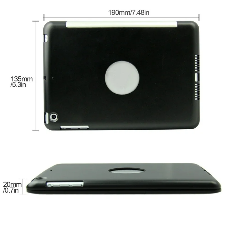 Портативный тонкий беспроводной Bluetooth клавиатура Фолио Смарт-Чехол для Apple iPad Mini 1 Mini 2 Mini 3