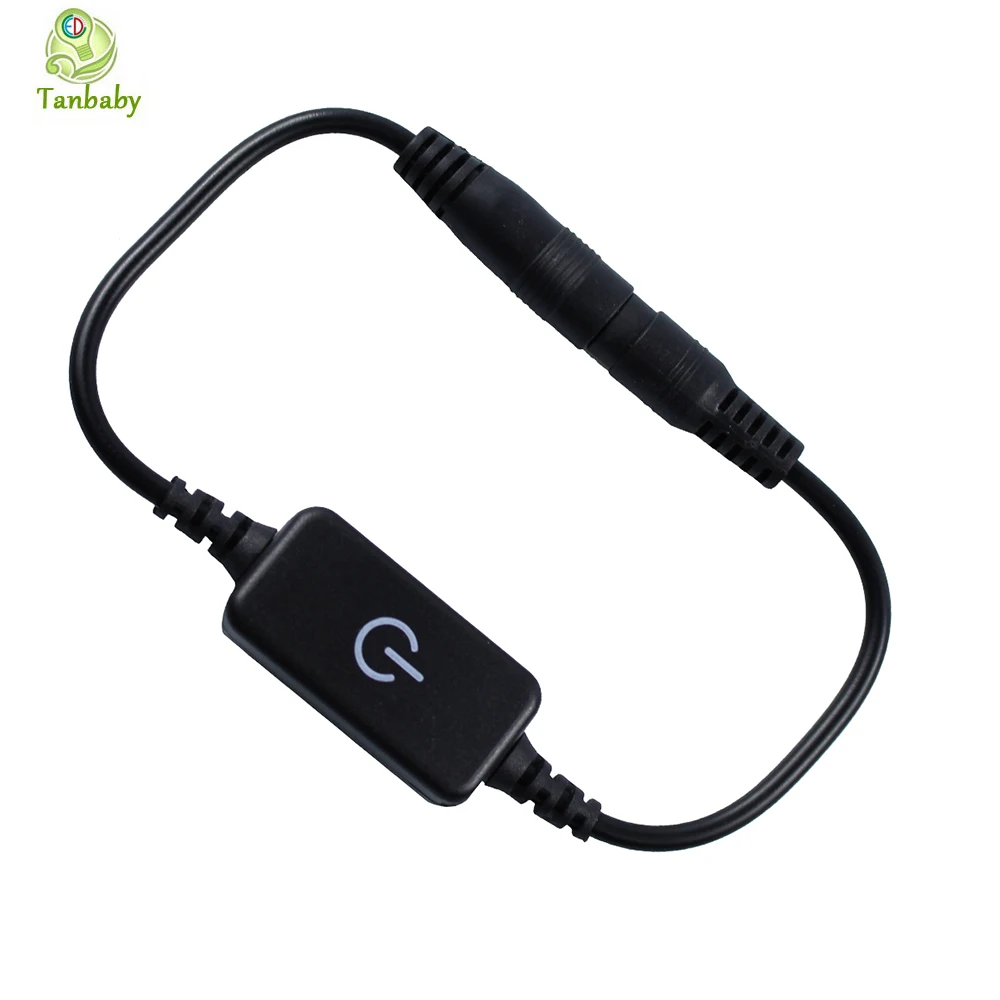 DC 12 V/24 V ITouch светодиодный регулятор яркости сенсорный выключатель с DC гнездовой и мужской штепсельной вилкой для одиночной цветной светодиодной полосы лампы в линии