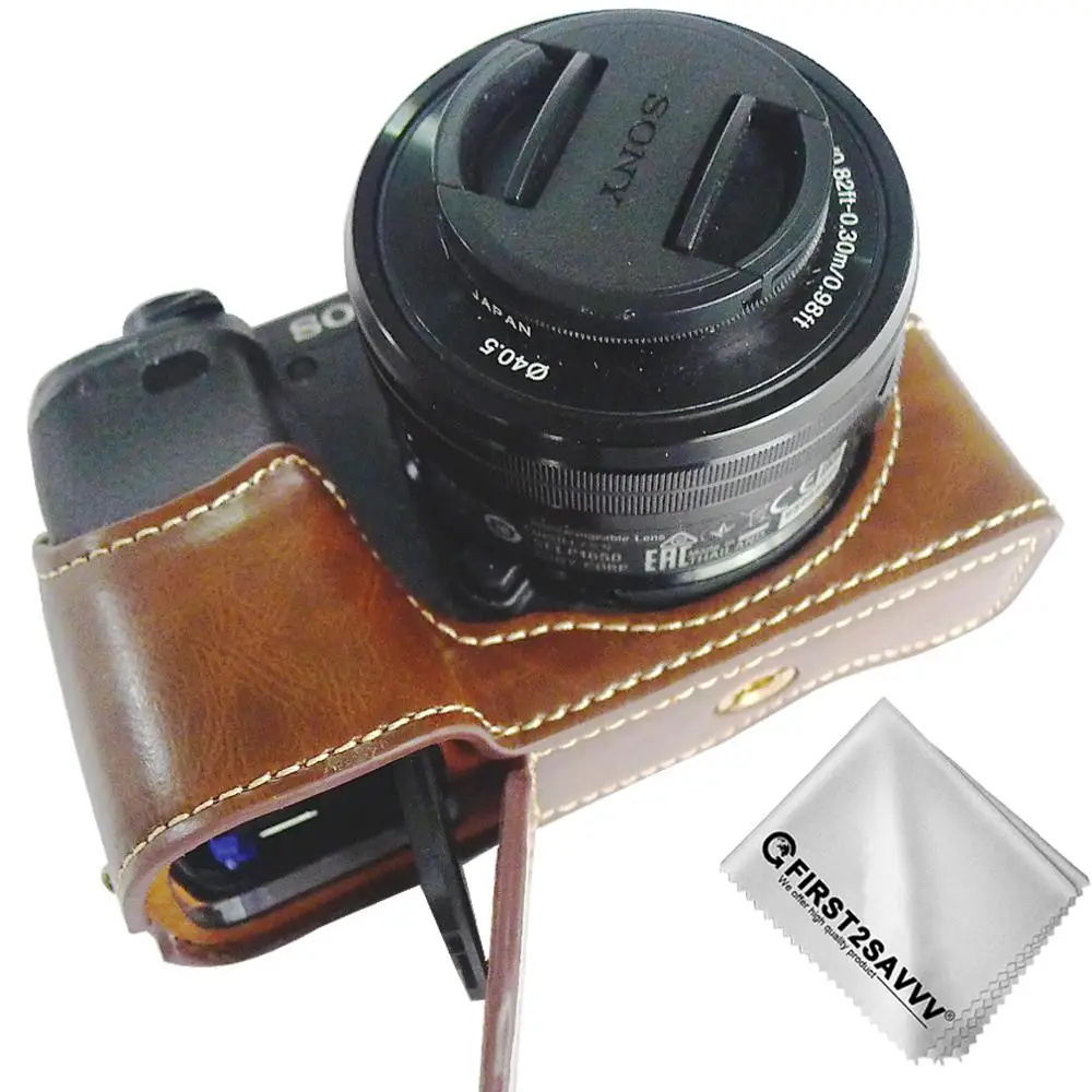 Половина тела из искусственной кожи чехол для камеры Сумка sony A6400 ILCE 6400 крышка с