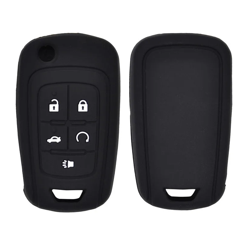 5 кнопочный силиконовый чехол для Chevrolet Cruze Camaro Equinox Impala Malibu Sonic|key case for car|car key coverfob