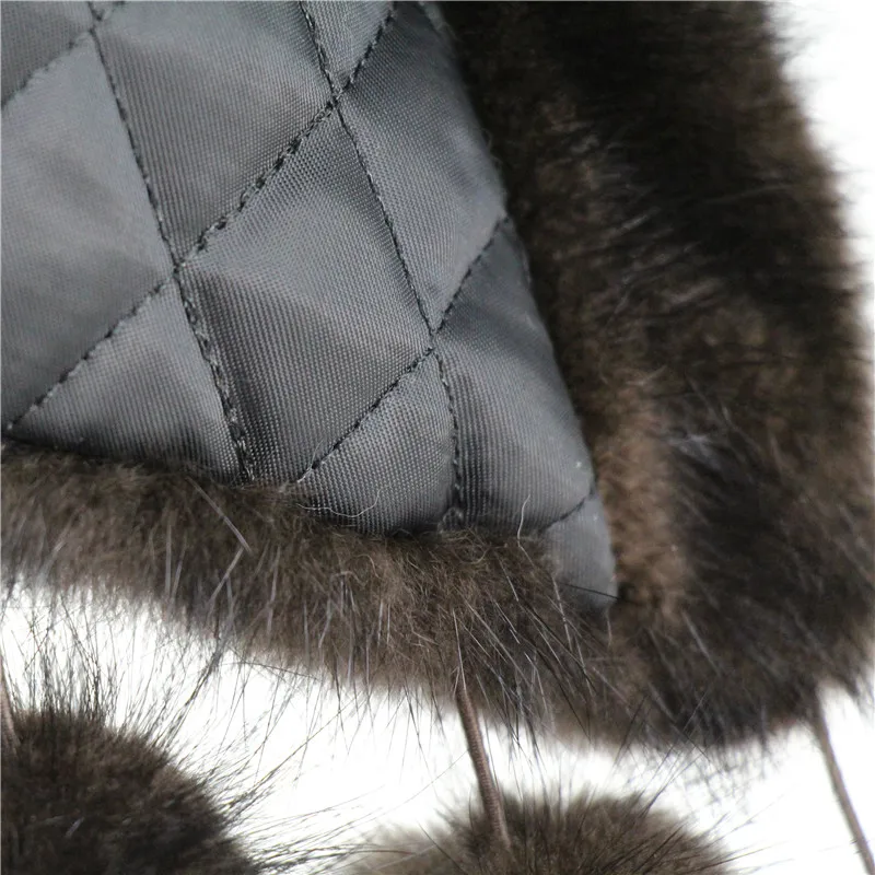 Русская зимняя меховая шапка для женщин из натурального меха норки с