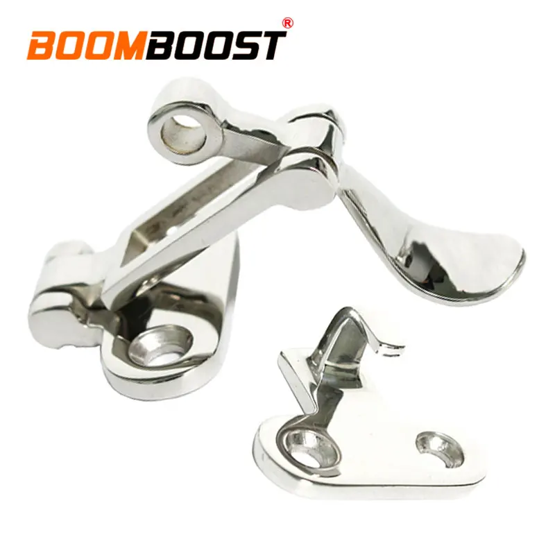 1 Set Fastener Clamp For Boat Marine Hatch Anti-Rattle Latch Silver Hardware Hinge Buckle Stainless Steel Locker