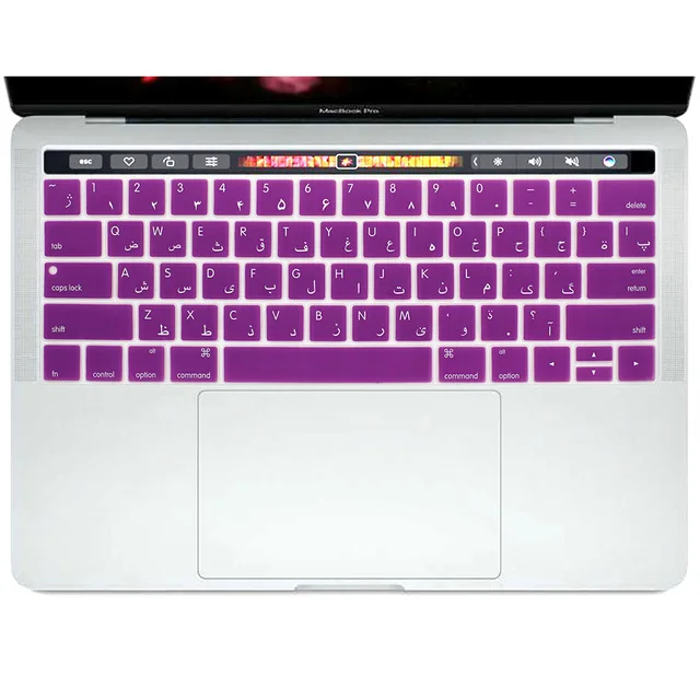 Арабский силиконовый чехол для клавиатуры США Apple Macbook Pro 13 3 дюйма A1706 и 15 4 A1707 (2017