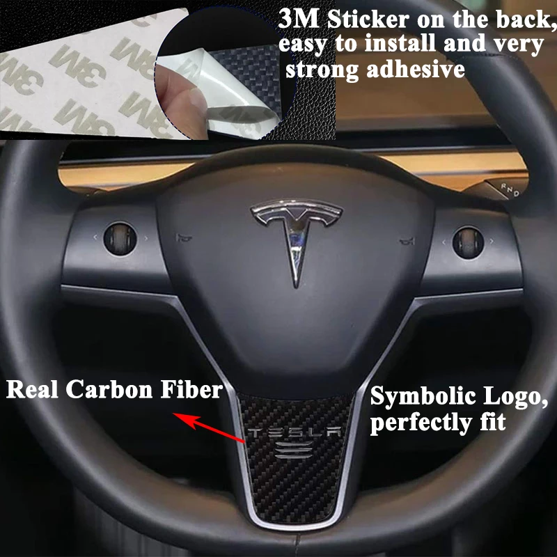 1 шт. декоративная наклейка на руль Tesla Model 3 | Автомобили и мотоциклы