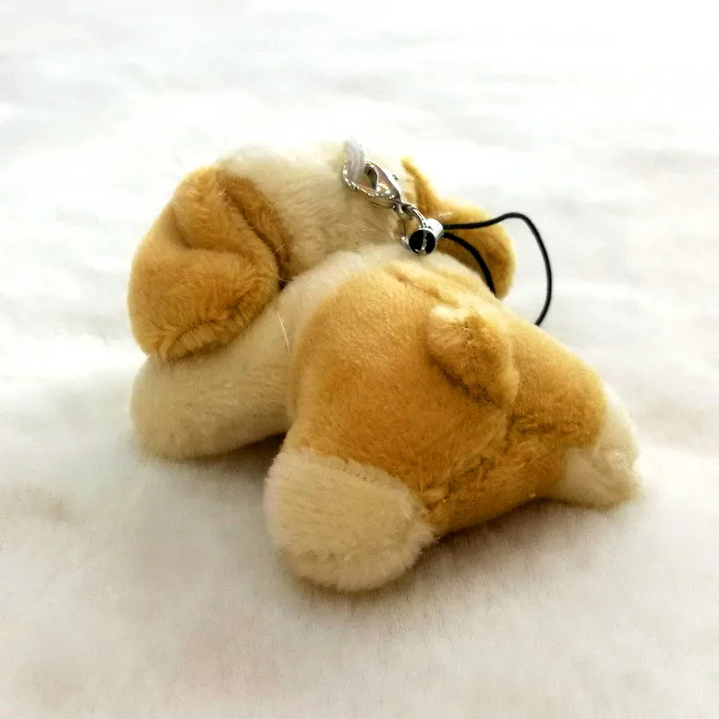 Cute mini 7cm Plush Toy Small Pendant Novelty Dog With Bone Creative Gift Keychain Trick Funny Toys | Игрушки и хобби
