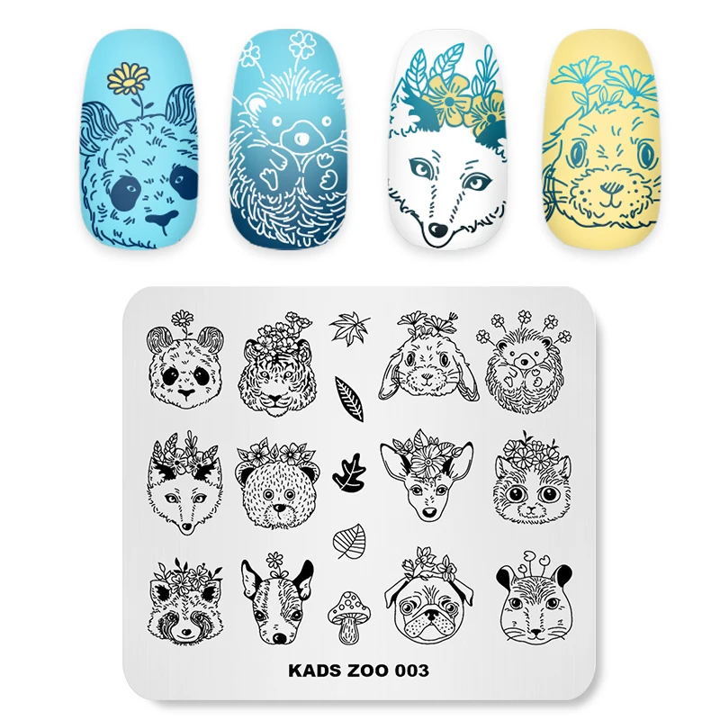 

MISSGUOGUO Nail Stamping Plates Flower Animals Patterns DIY Nail Designs Stamping Polish Manicure Stamper Templates Tool