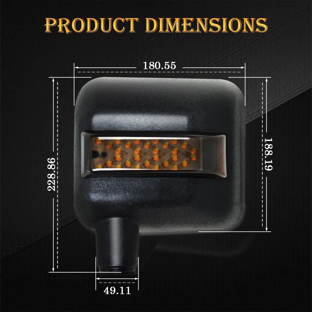 Для jeep wrangler jk аксессуары для автомобиля led поворотный сигнал боковое зеркало вида