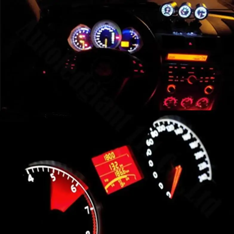 T10 из светодиодов W5W клин лампы авто белый синий зеленый красный желтый розовый