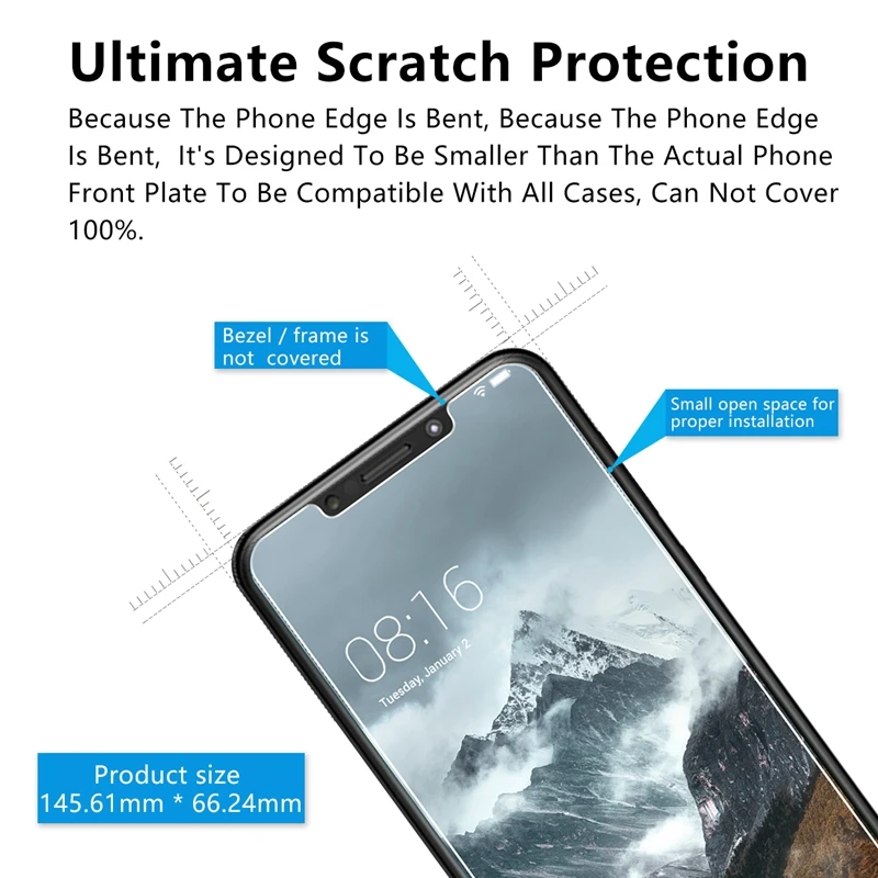 2 шт. закаленное стекло для Motorola Moto One ультратонкое Защитное пленка P30 Play