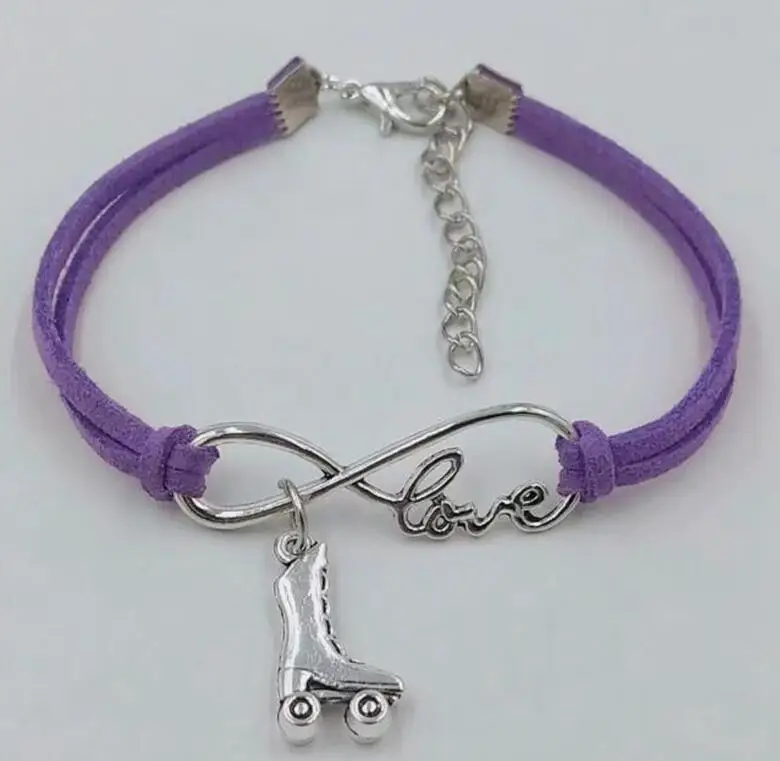 1 шт./лот браслет Infinity Love lucky 8 женские/мужские браслеты с подвеской на роликах