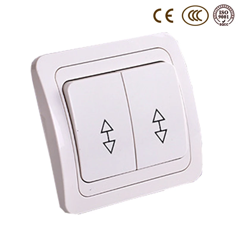 Настенный выключатель COSWALL стандарт ЕС/России 2 клавиши канала Белый/слоновой