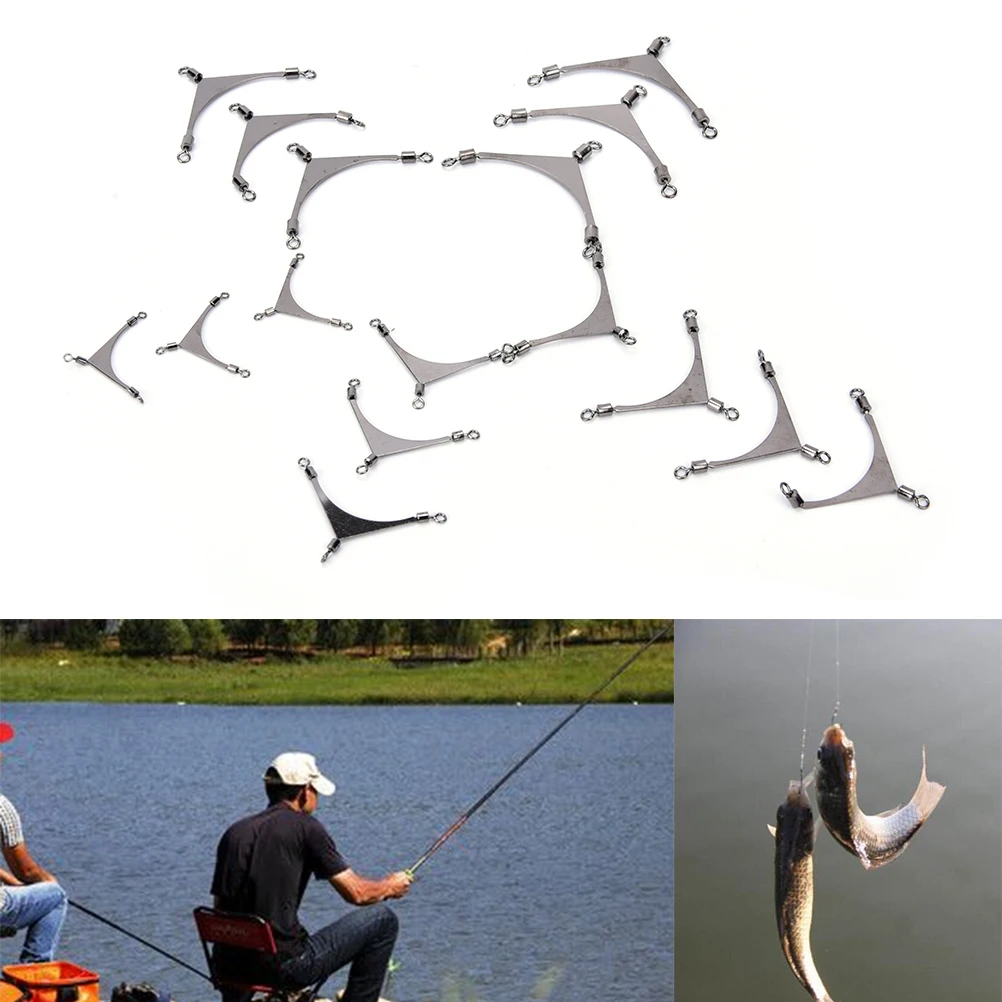 10 шт. рыболовные Вертлюги с головкой из нержавеющей стали|fishing jig head|fishing connectorswivels