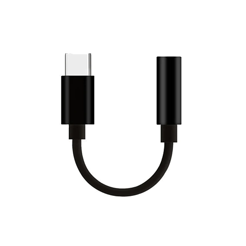 Black Aux аудио кабель Usb type C до 3,5 мм разъем для наушников адаптер для наушников для Oukitel U18 U23 U25 pro Ulefone power 3S 5S Armorr 3T 6 - Цвет: Black