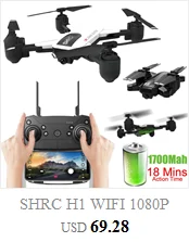 SHRC H1 Дрон wifi 720P камера FPV 18 мин Время полета gps режим слежения за мной складной ударопрочный селфи Дрон RC Квадрокоптер