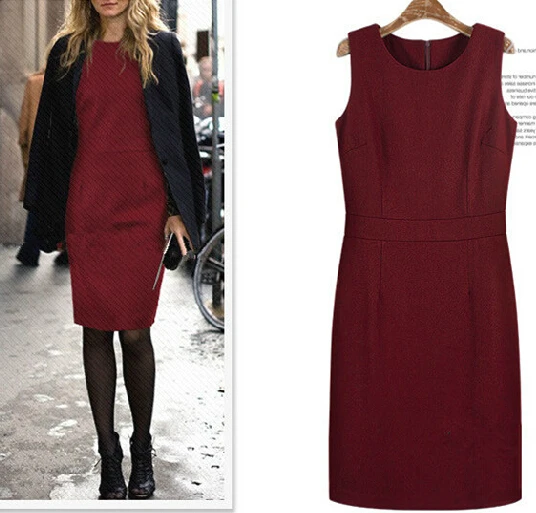 XS-4XL Plus Size Normal Quality Autumn Winter Women'S European Style Vest Sleeveless Woolen Sundress | Женская одежда