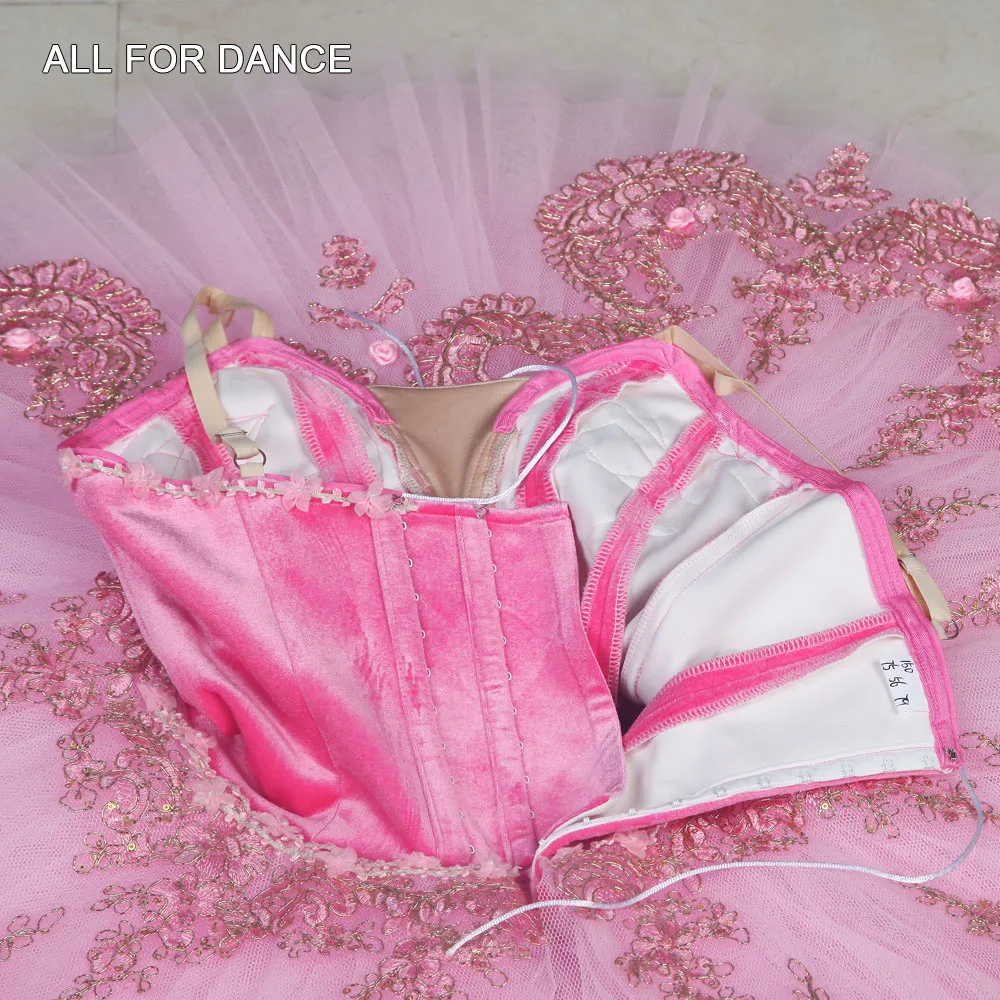 Розовый бархатный лиф для взрослых профессиональная балетная танцевальная