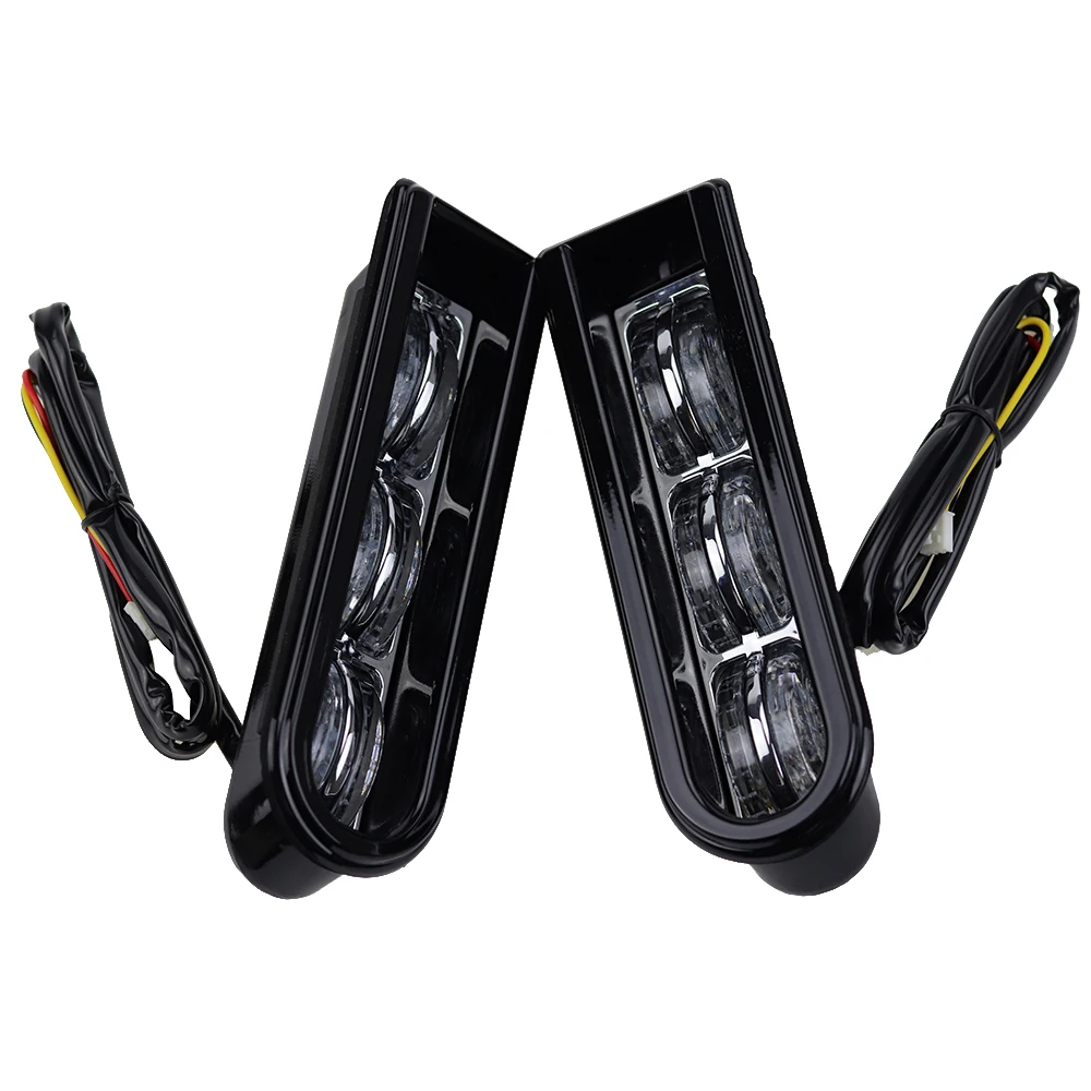 Fit Harley Touring CVO 2014-2016 2017 UNDEFINED Black Motorcycle Bike Parts Accent Saddlebag Filler Insert Support LED Lights |