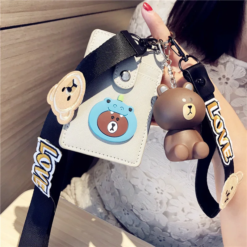 1 шт. kawaii корейский мультфильм Тоторо ID держатель для карт милые банковские кредитные карты пакеты на день рождения Рождественский подарок для девочек и мальчиков - Цвет: Style 2 White