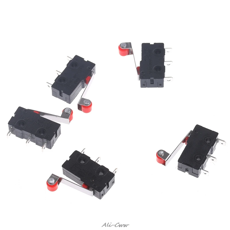 10 шт./компл. мини 3-контактный тактовый выключатель KW11-3Z 5A 250V с круглой ручкой из нержавеющей стали часы Микровыключатель
