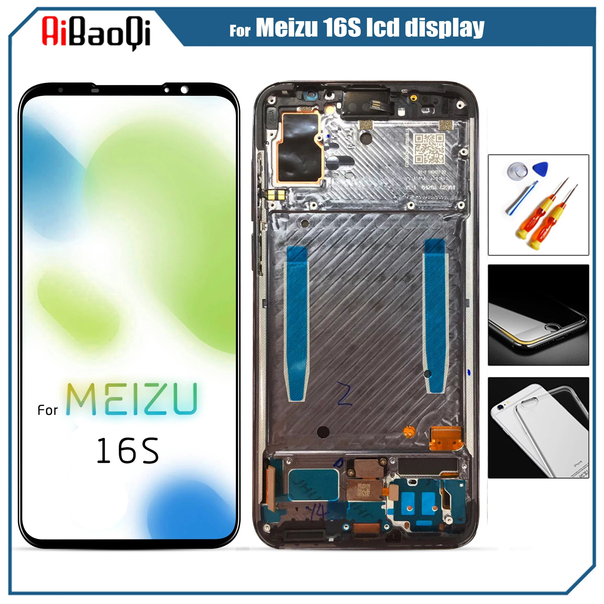 Для 6," Meizu 16 S 16 S ЖК-экран+ Сенсорная панель дигитайзер для Meizu 16 S AMOLED ЖК-дисплей