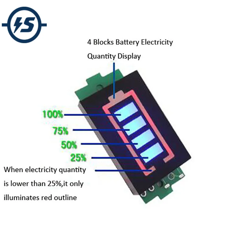 2S 2 Series Lithium Battery Capacity Indicator Module 8.4V Blue Display Electric Vehicle Power Tester Li-po Li-ion | Электронные