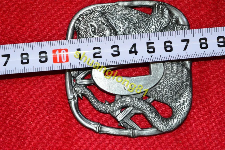 Чудесный японский сплав ручной работы Tsuba для самурая Катана Меч Нож Wakizashi W тигр |
