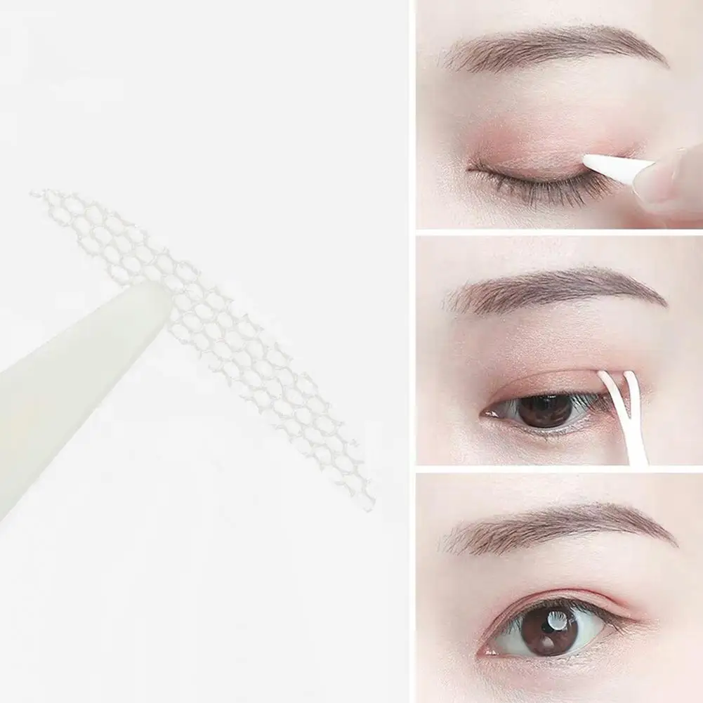 

48Pcs/Sheet Traceless Invisible Lace Net Double Eyelid Tapes Adhesive Stickers Makeup Tools