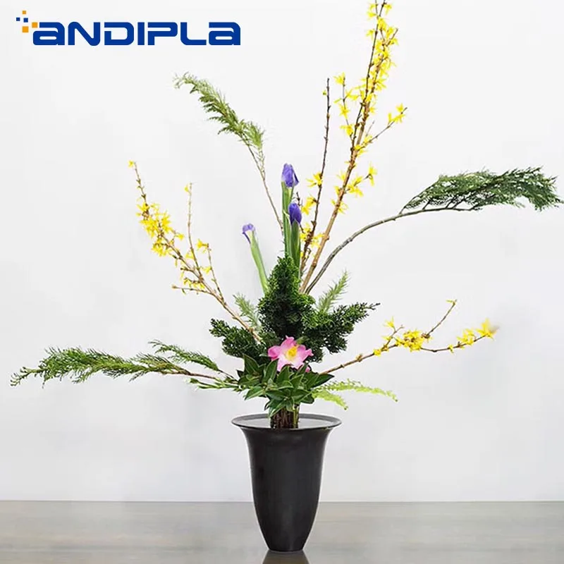 Простая Изысканная черная керамическая ваза в Афины цветочный горшок японском